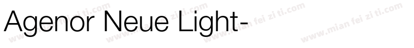 Agenor Neue Light字体转换